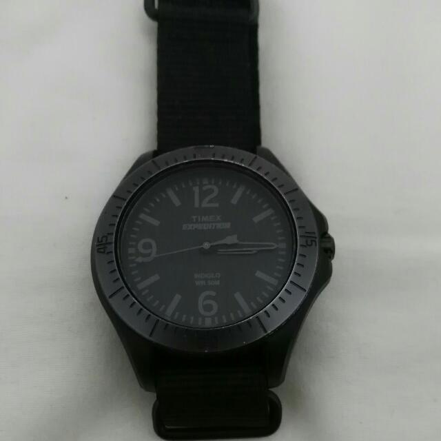 Timex all black watch store
