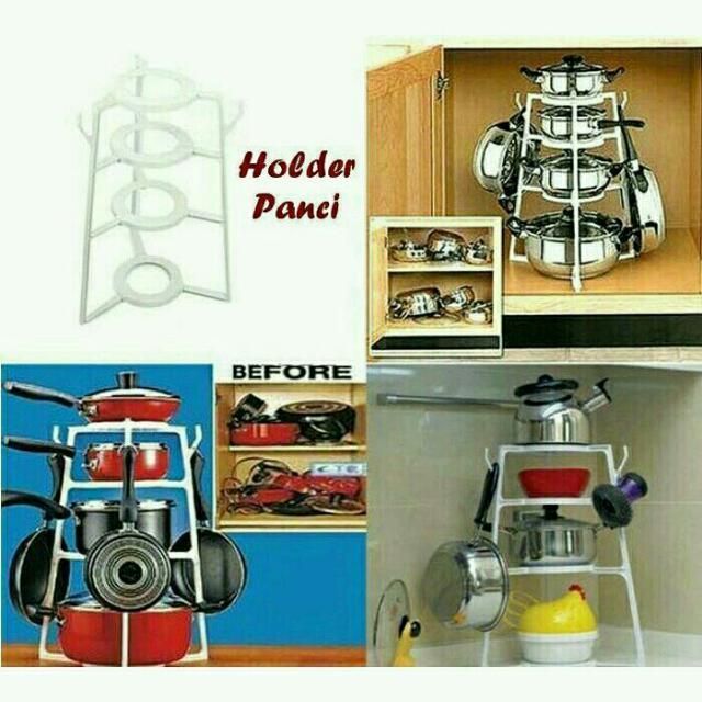 Rak Panci Holder Cookware Organizer Teflon Wajan Susun Kitchen Dapur Photo