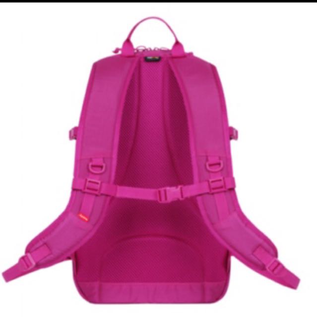supreme ss17 magenta backpack