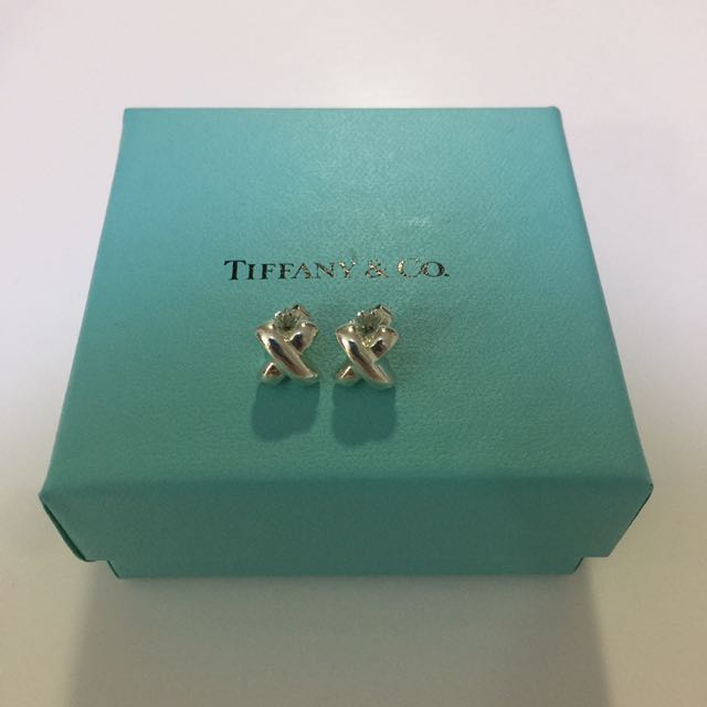 Tiffany & Co - Cross Stitch Stud Earrings, Women's Fashion, Jewelry ...