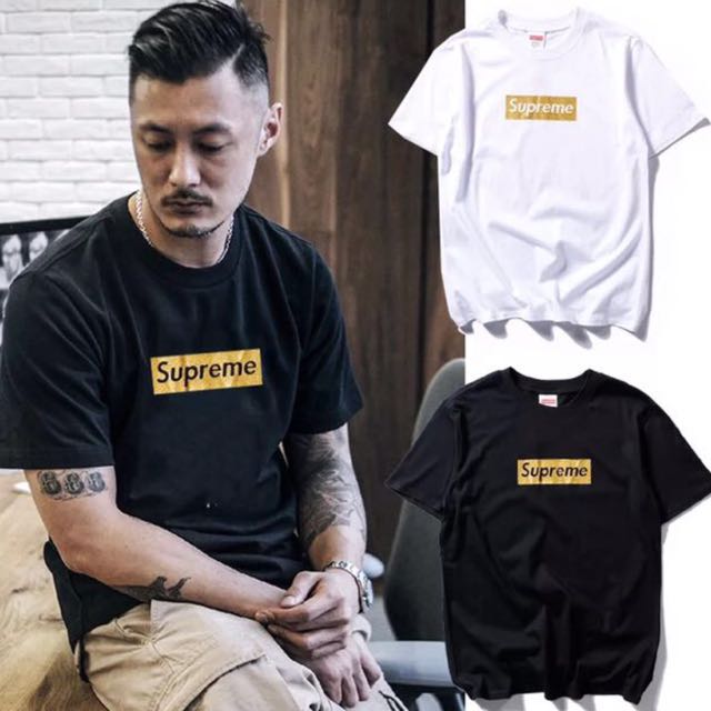 supreme gold t shirt