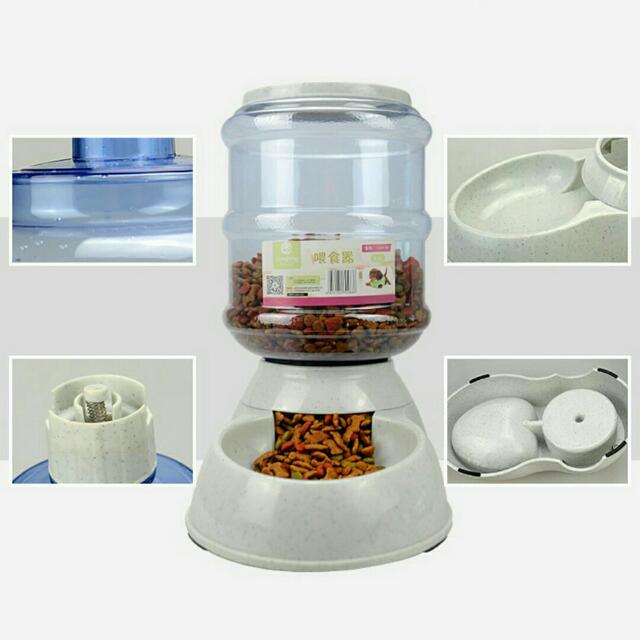 3 5l Automatic Pet Food Dispenser Dog Cat Feeder Bowl Dish