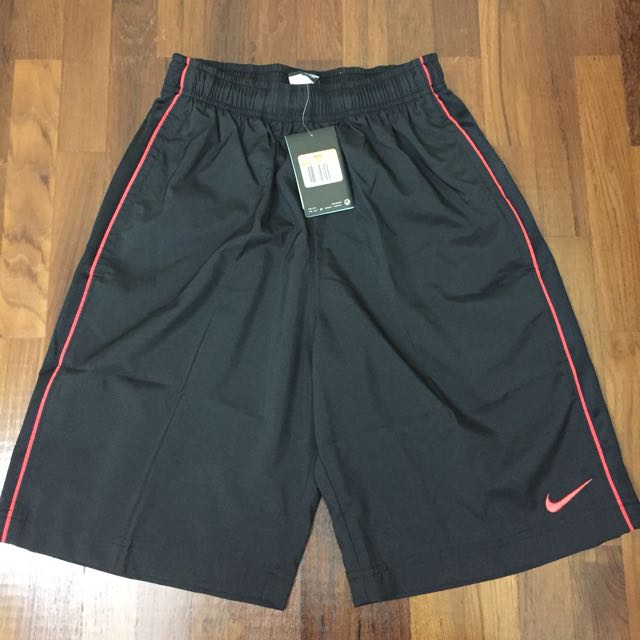 Black Nike Dri Fit Shorts With Red Line