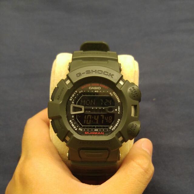 g shock navy green