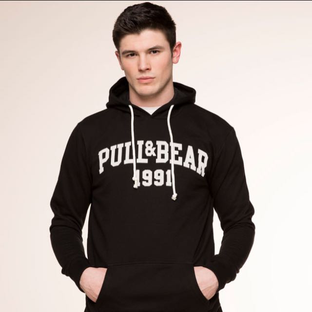 pull and bear logo hoodie