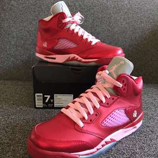 New Air Jordan Retro 5 Valentines Day Limited 7Y