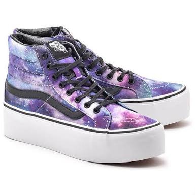 exprimir derrocamiento Arruinado Authentic Vans Cosmic Galaxy Sk8-Hi Platform, Women's Fashion, Footwear,  Slippers and slides on Carousell