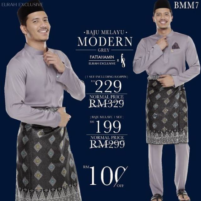  Baju Melayu Elrah Fattah Amin Fesyen Lelaki Pakaian di 