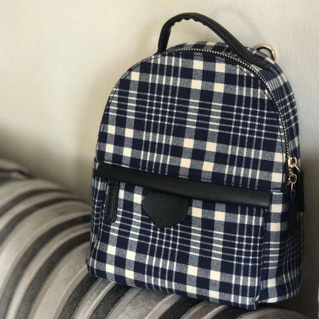 Checkered mini backpack sale
