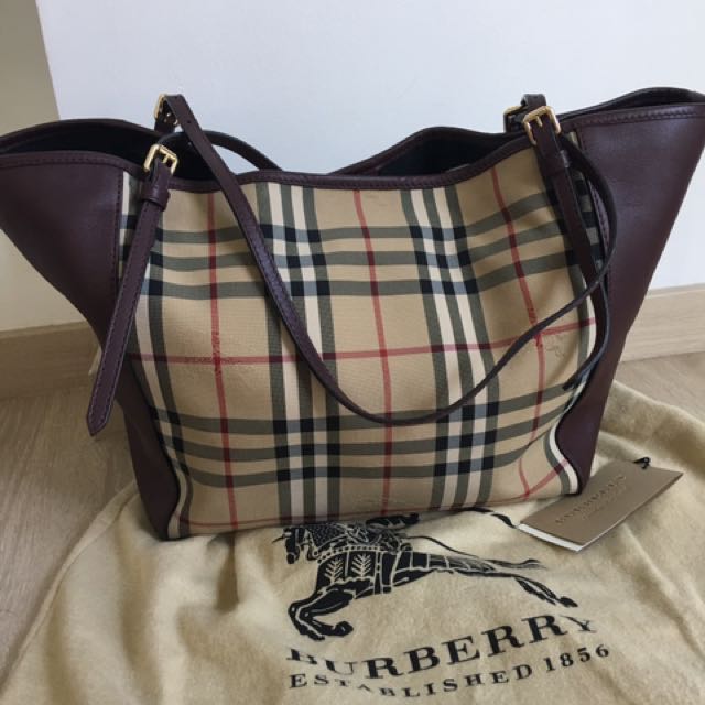 burberry horseferry check small canterbury tote