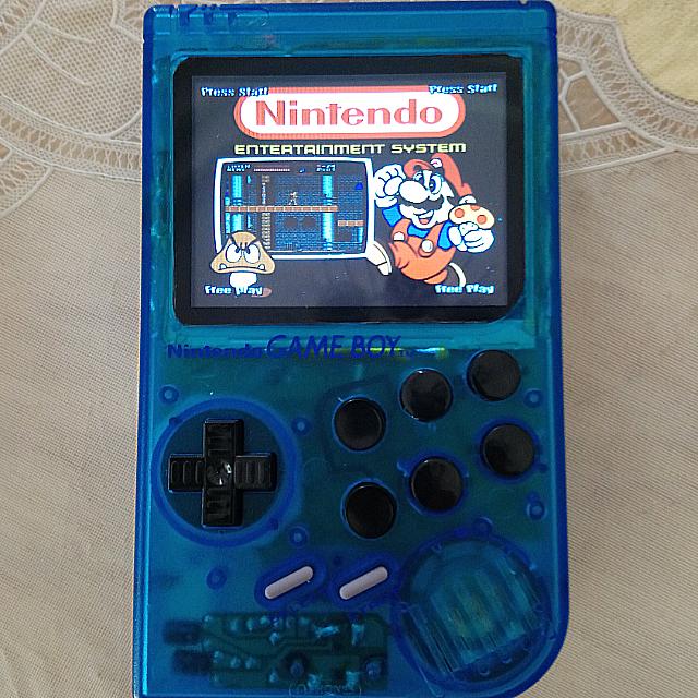 Ocustom Made Fat Gameboy Blue Arcade Ultimate Handheld With 64gb