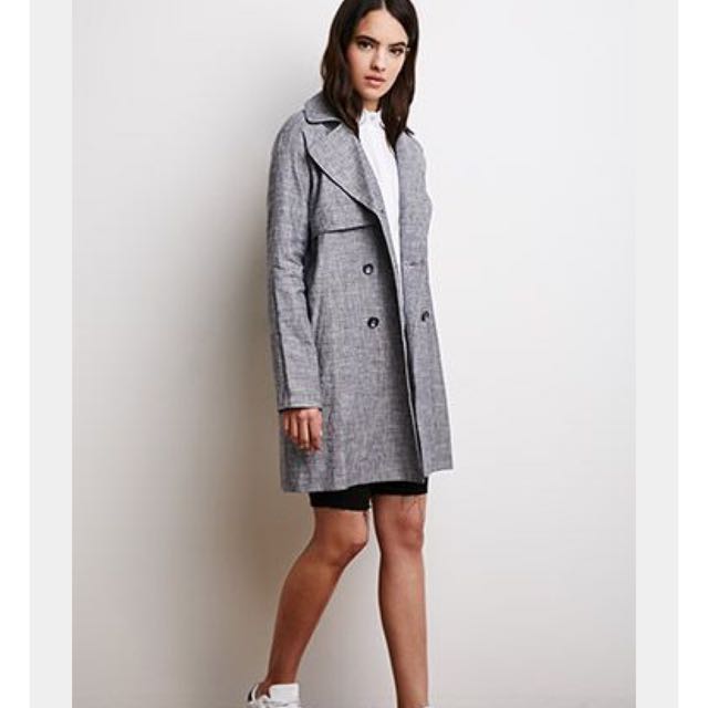 Forever 21 grey coat top