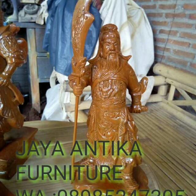 Patung Dewa Kwan Kong Berdiri Desain Kerajinan Tangan Karya Seni Di Carousell