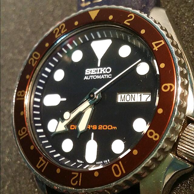 Seiko SKX Bronze & Brown ( RootBeer ) GMT Bezel Insert, Men's Fashion,  Watches & Accessories, Watches on Carousell