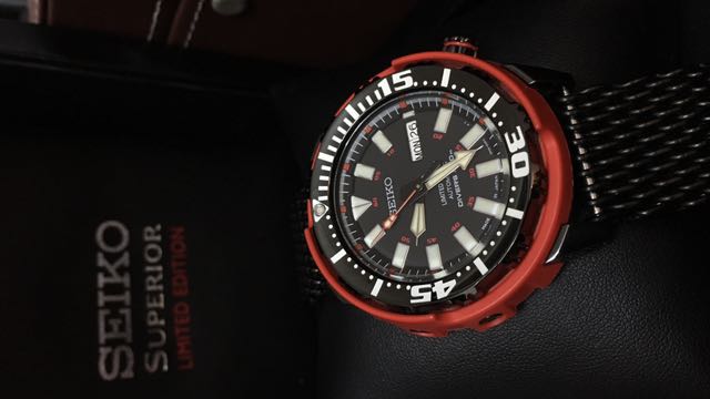 Seiko SRP233 Limited Edition Red Baby Tuna SRP 233 Men s Fashion
