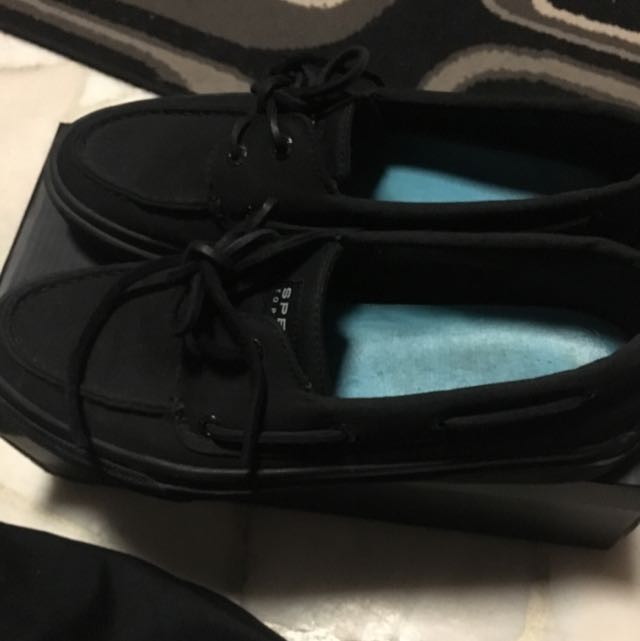 sperry top sider all black
