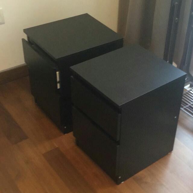 2x IKEA MALM End Tables, Furniture & Home Living, Furniture, Other Home