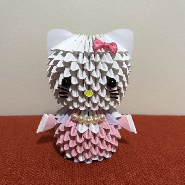 3d Origami Hello Kitty A Design Craft Handmade Craft On