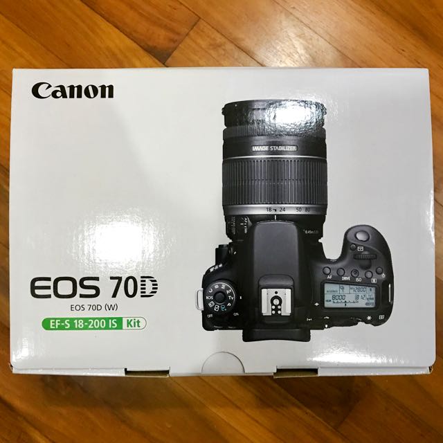 Canon EOS 70D (W) EF-S 18-200mm IS, Photography, Cameras on Carousell