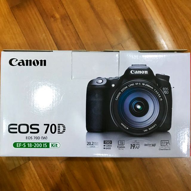 Canon EOS 70D (W) EF-S 18-200mm IS, Photography, Cameras on Carousell
