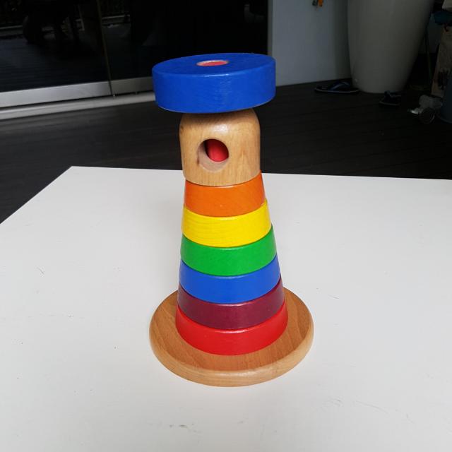 ikea wooden stacking toy