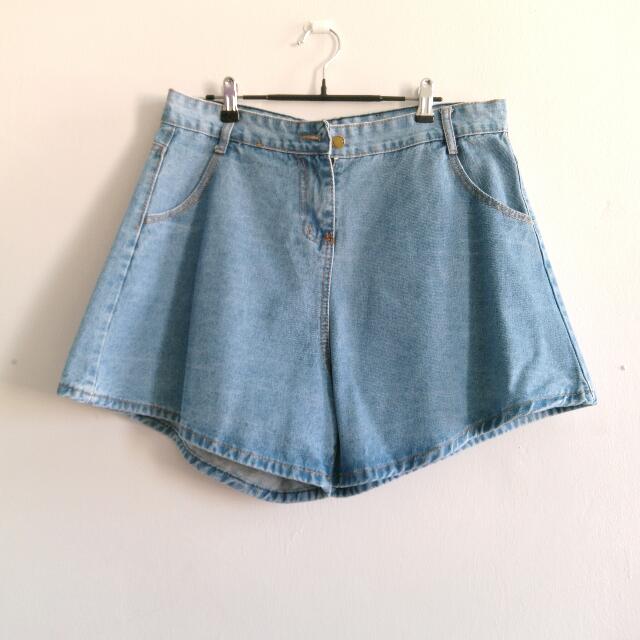 Jean skort plus size clearance