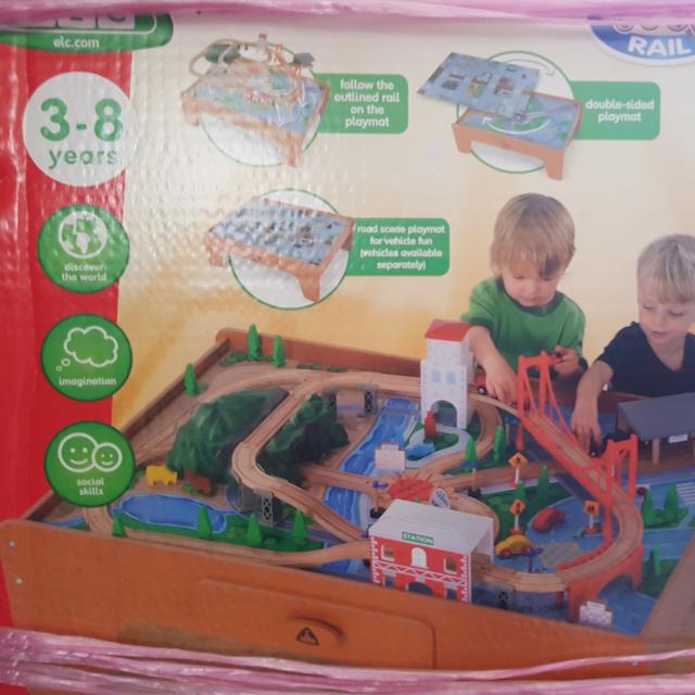 ELC Wooden Train Table, Babies & Kids, Baby Nursery & Kids Furniture