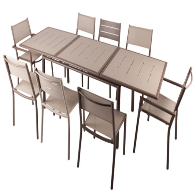 MAIORI Furniture Outdoor Dining Table Set, Furniture & Home Living