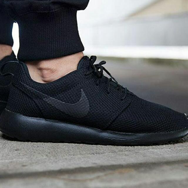 Nike Roshe All Black, Men's Fashion 