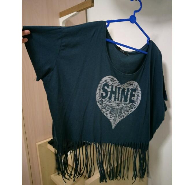 plus size fringe crop top