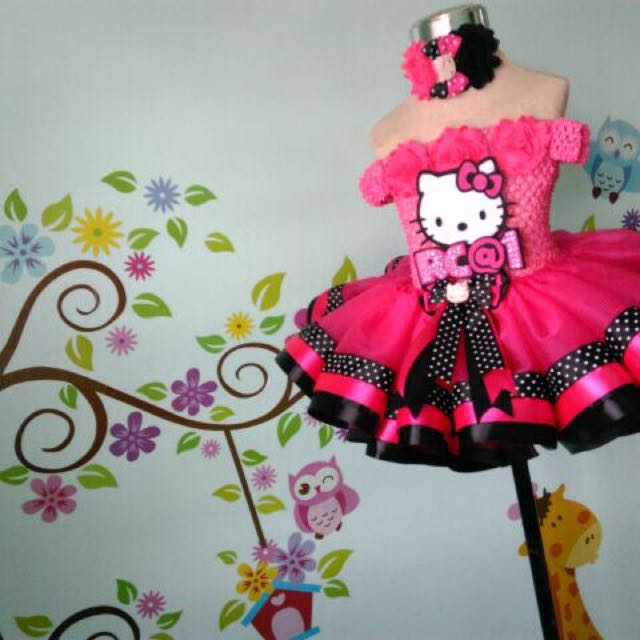 hello kitty birthday dress for 1 year old