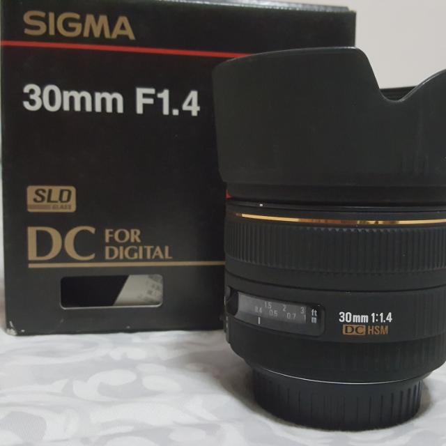 Sigma 30mm F1 4 Ex Dc Hsm Canon Mount Photography On Carousell