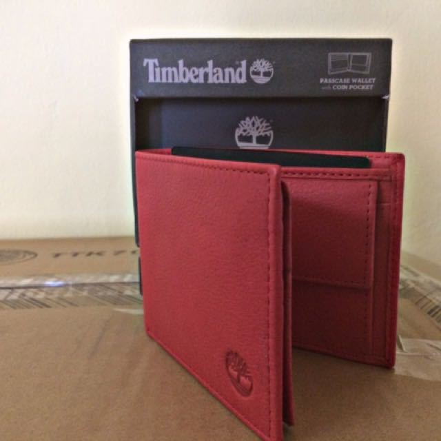 red timberland wallet