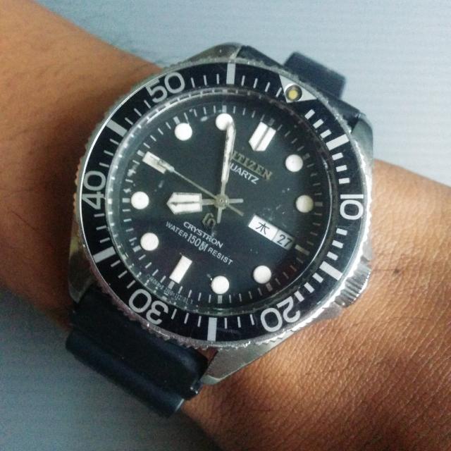 Citizen crystron 150m diver best sale