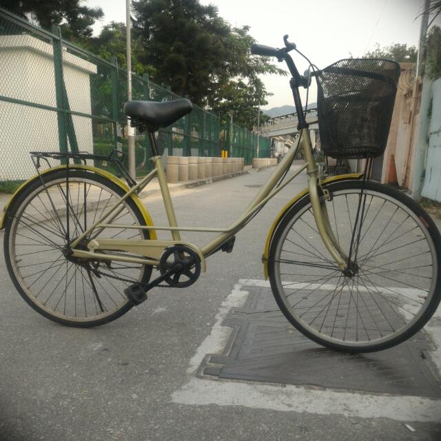 mustard yellow bike