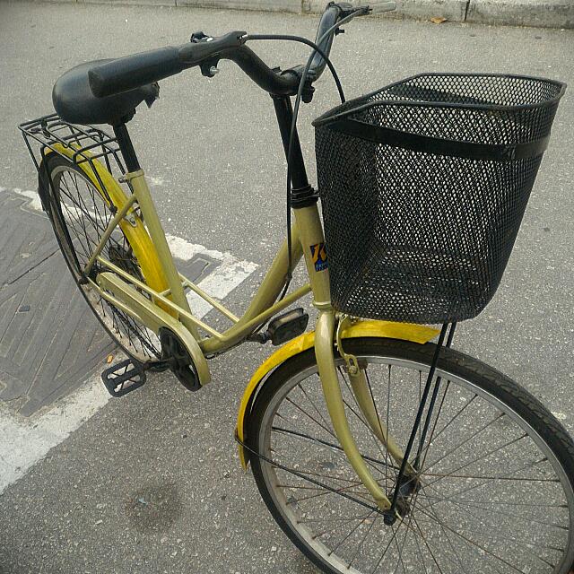 mustard yellow bike