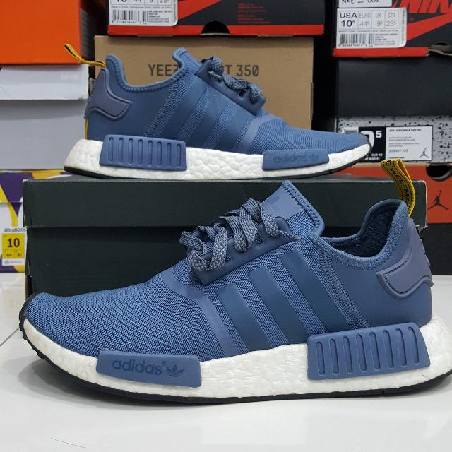 Adidas NMD R1 Tech Ink, Fesyen Pria, Sepatu di Carousell