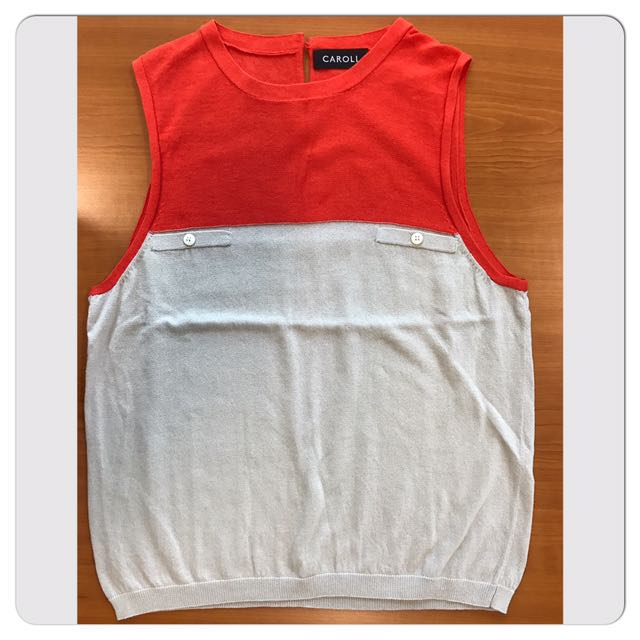 Caroll Twin Set Sweater Colour Blocking Carousell