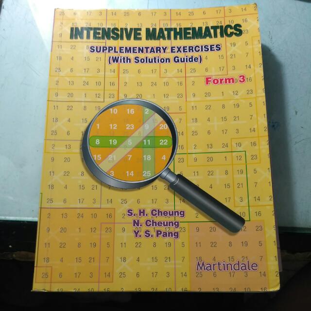 中三數學練習intensive Mathematics Supplementary Exercises With Solution Guide 教科書 Carousell
