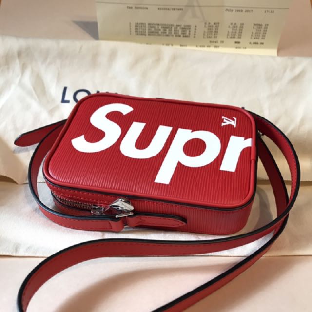 Louis Vuitton Supreme Danube PPM M53434 Shoulder Bag Epi Red Leatehr Ex++
