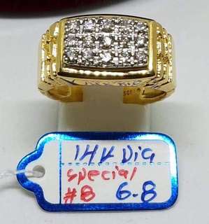 Men's Ring with Diamond 14 karat