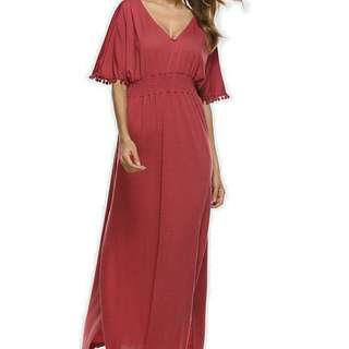 Smocked Empire Waist Maxi Dress
