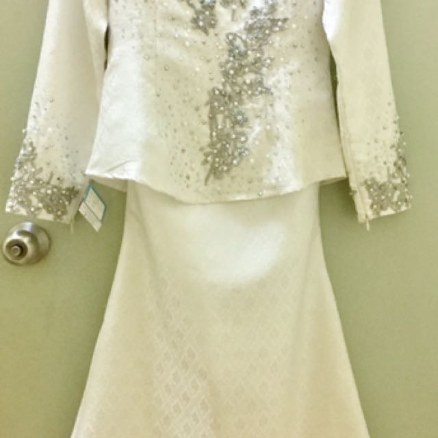  Baju  Kahwin Songket  Putih Fesyen Wanita Pakaian 