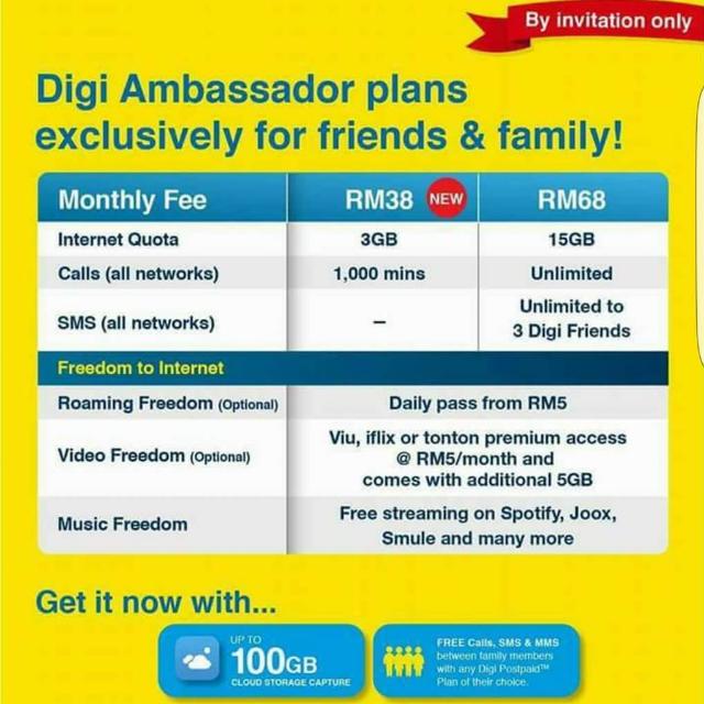 Digi Ambassador Line Rm68 Monthly 15gb Data Unlimited Calls Mobile Phones Tablets Iphone Iphone 7 Series On Carousell
