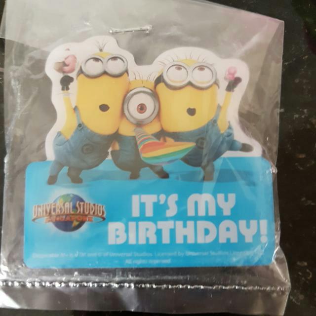 Limited Edition Uss Despicable Me Minions Happy Birthday Magnet