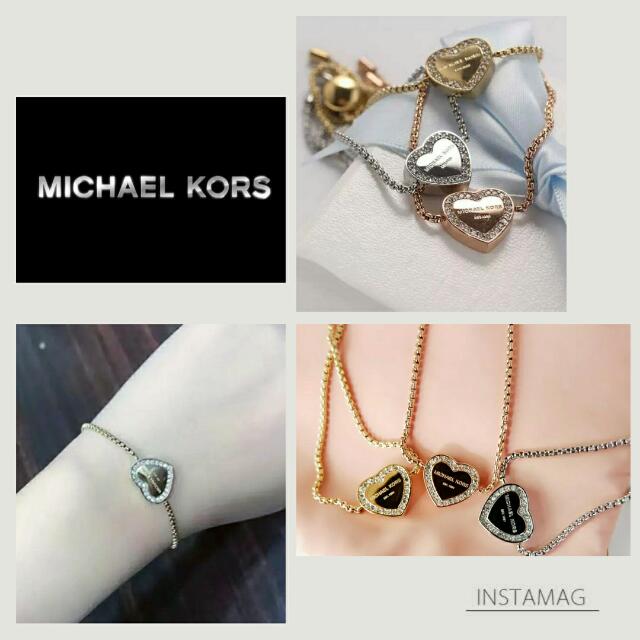 michael kors heart charm bracelet