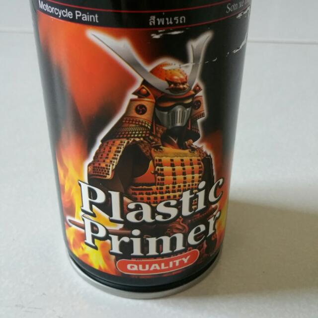 Samurai Spray Paint Plastic Primer 14.90, Motorcycles, Motorcycle Accessories on Carousell