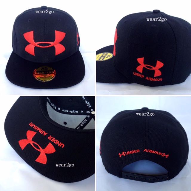 black and red under armour hat