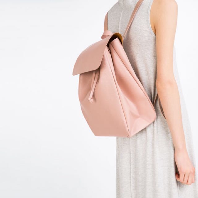 Zara Pink Backpack Women s Fashion Bags Wallets Backpacks on Carousell