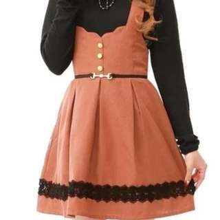 Japan brand High quality Plaid dress Sweet England Vintage - Just The Top Dress, Not The Black Sweater! You Can Wear With A White Shirt Under That Works Too -XL